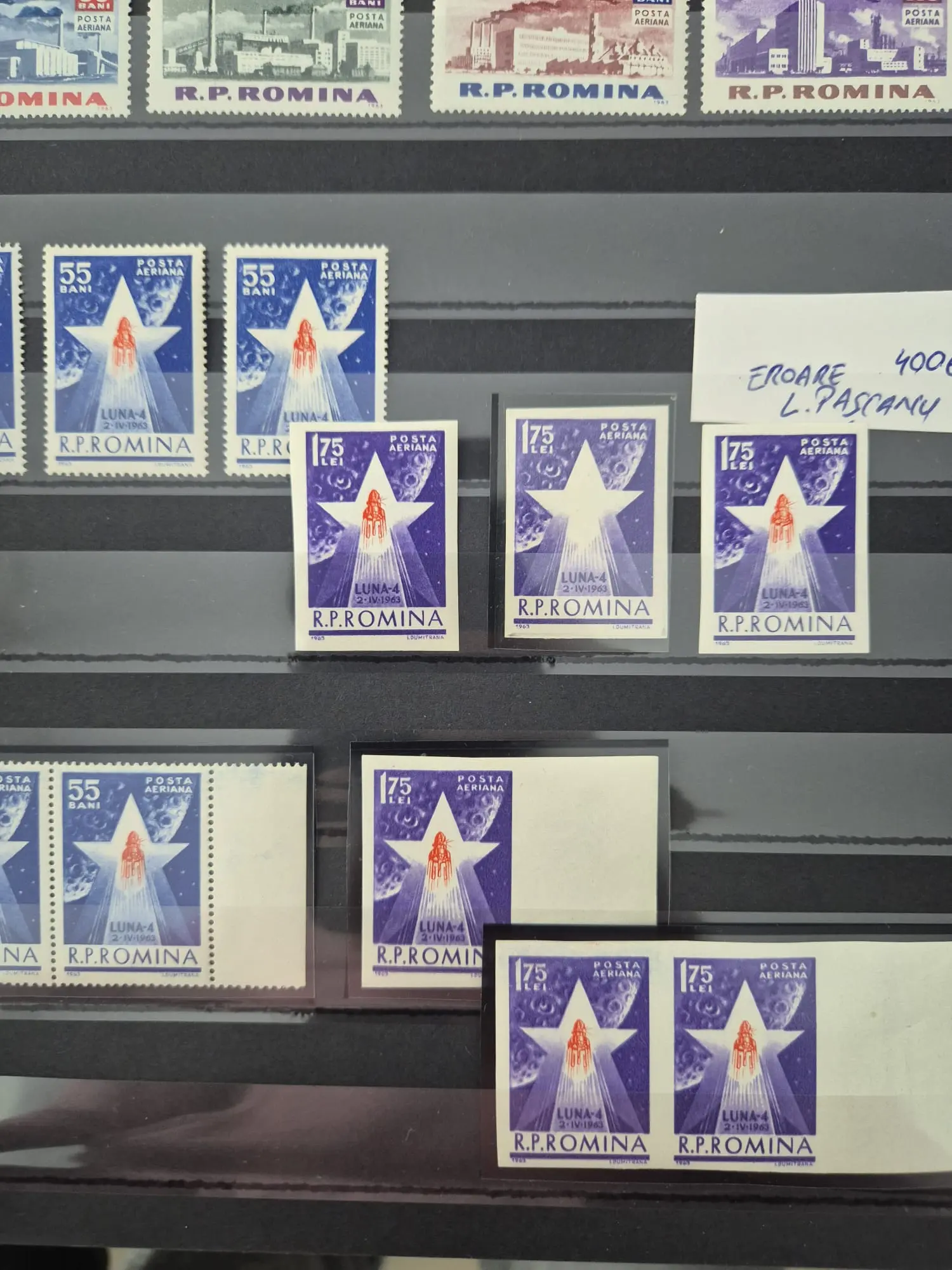 Eroare timbru Romania varietate filatelica exemplu colectie